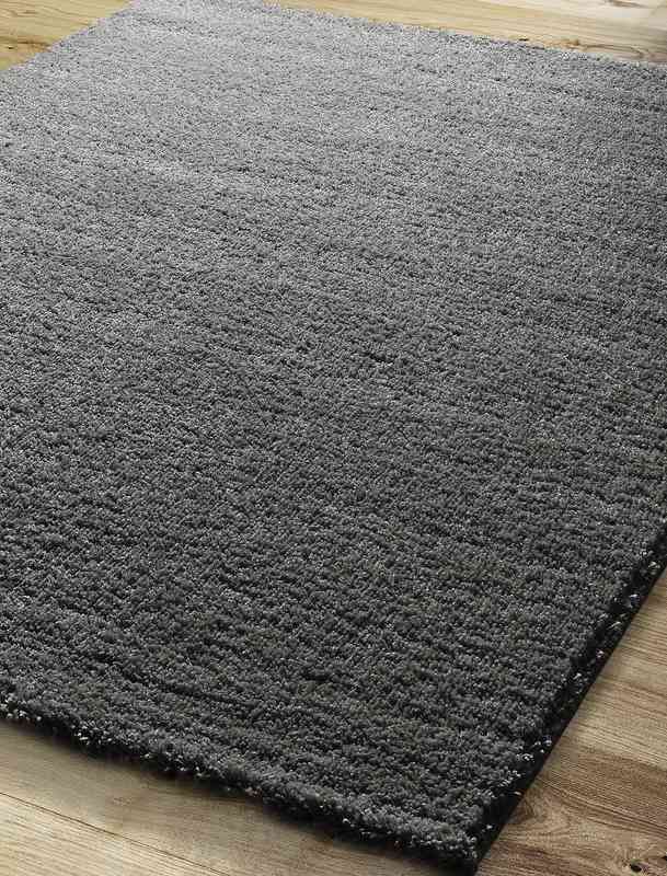 ALFOMBRAS DE PELO LARGO LISO ANTRACITA
